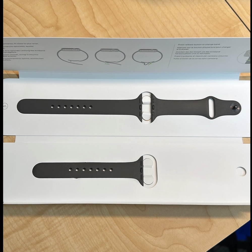 GRAY Genuine Authentic Apple Watch Sport Band in box